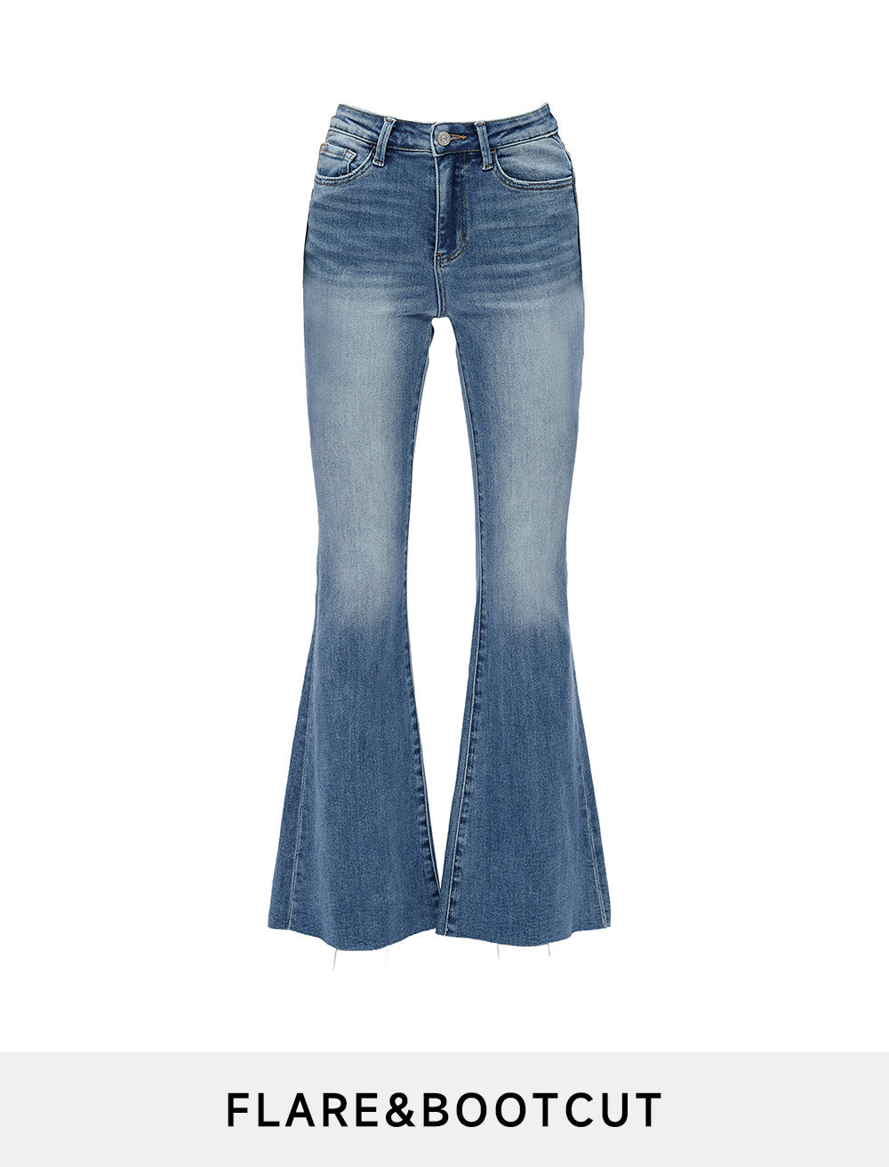 SENEE high waist flare denim ブルー Judy Blue Mid-Rise Light Wash Flare Jeans with Rhinestone