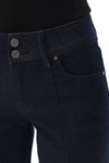 Mid Rise Wide Leg Jeans with Contrast Stitching