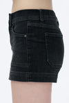 Mid Rise Elastic Denim Shorts-Shorts-BAYEAS