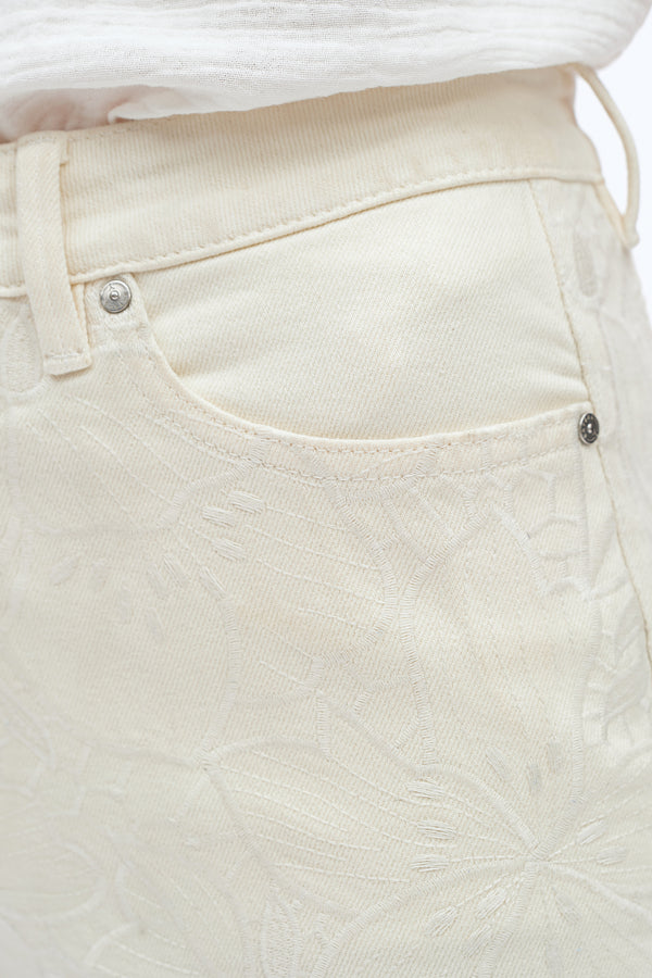 Lace Cutout Pants-Straight-BAYEAS