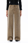Leopard Print Relaxed Straight Pants