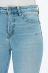High Rise Rhinestone Jeans-Flare-BAYEAS