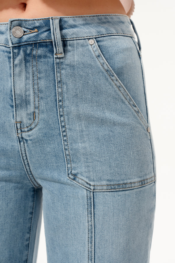 Jess High Rise Relaxed Straight Denim Jeans