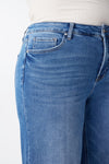 High Rise Ankle Wide Leg Jeans