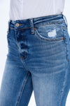 High Rise Flare Denim Jeans-Flare & Bootcut-BAYEAS