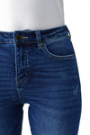 Mid Rise Slit Skinny Jeans