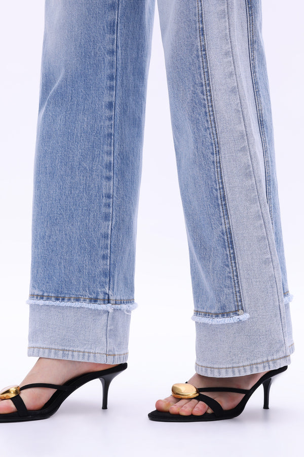 JEREMY MID-RISE TWO-TONES WIDE LEG-BAYEAS