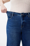 High Rise Ankle Wide Leg Jeans