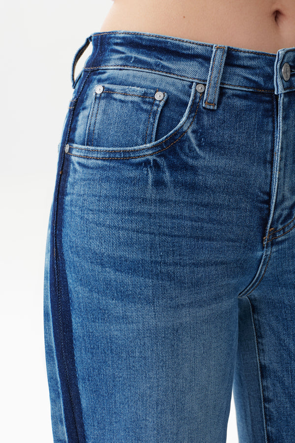Mid Rise Wide Leg Jeans