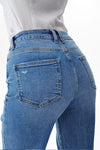 High Rise Drawstring Wide Leg Jeans