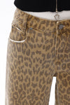 Leopard Print Relaxed Straight Pants