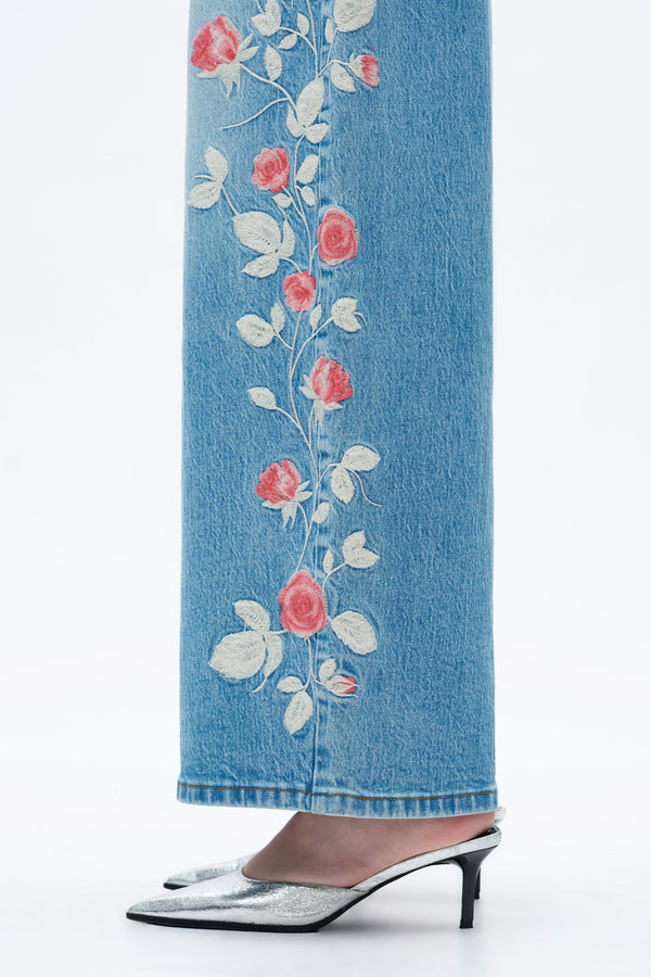 High Rise Barrel Leg Jeans-Barrel-BAYEAS