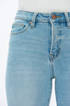 High Rise Rhinestone Jeans-Flare-BAYEAS