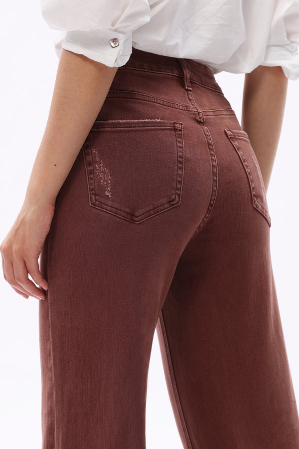 High Rise Wide Leg Denim Jeans