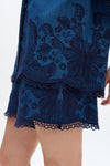 Miami High Rise Embroidered Shorts