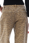 Leopard Print Relaxed Straight Pants
