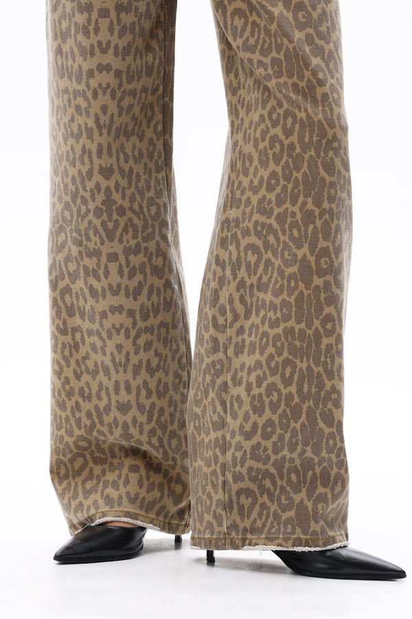 Leopard Print Relaxed Straight Pants