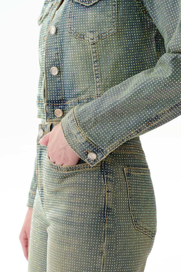 Rhinestone Denim Jacket
