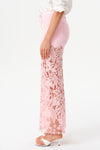 High-Rise Wide-Leg Lace Cut-out