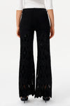 High Rise Lace Rhinestone Wide Leg Jeans