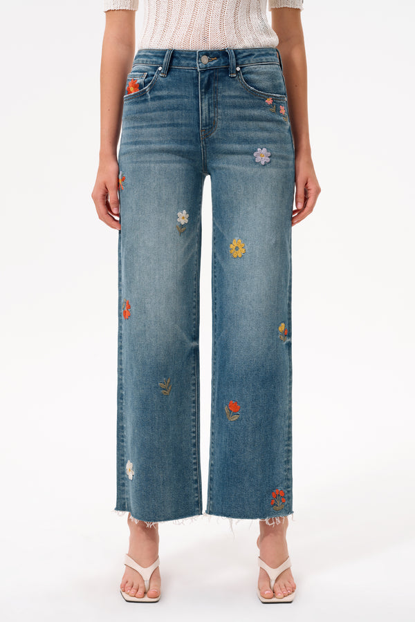 Mid Rise Wide Leg Jeans
