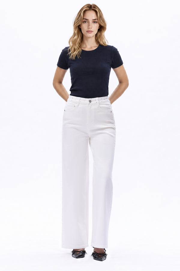 NEW YORK Casual High Rise Wide Leg Jeans