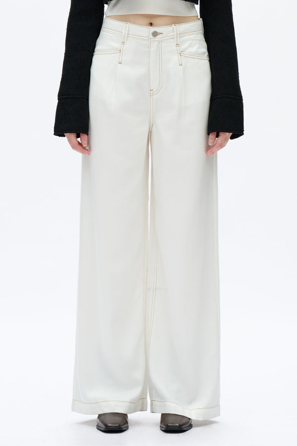 High Rise Pleated Wide Leg-Wide Leg-BAYEAS