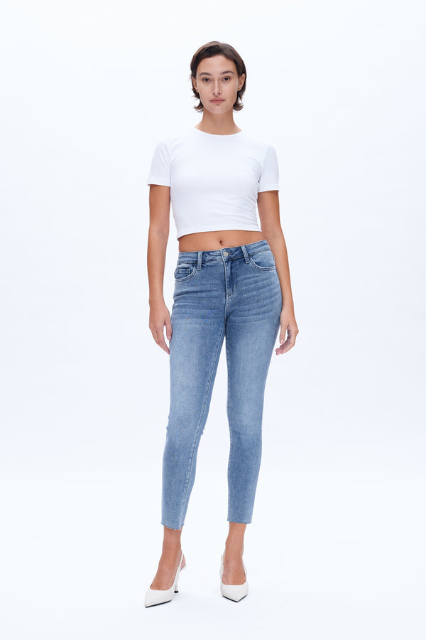 Classic Skinny Jeans Faded Wash-Skinny-BAYEAS