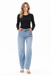 Mid Rise Barrel Leg Jeans