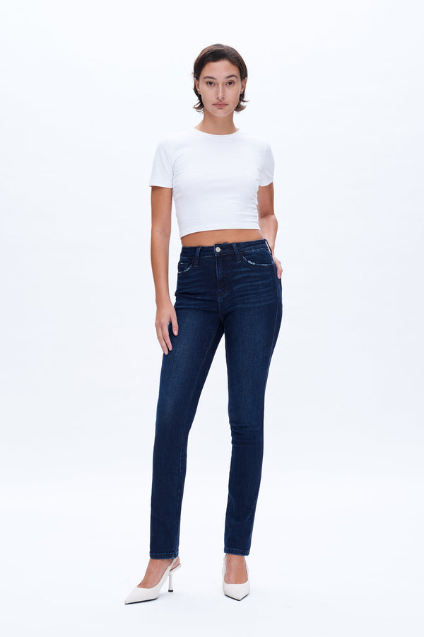 July Mid Rise Slim Fit Jeans-Straight-BAYEAS