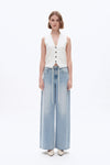 Drawstring Baggy Jeans for Women-Wide Leg-BAYEAS