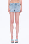 Mid Rise Shorts (Light Blue)-Shorts-BAYEAS