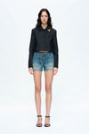 Maya High Rise Casual Denim Shorts-Shorts-BAYEAS