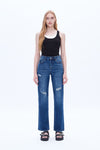 High Rise Wide Leg Denim Jeans-Wide Leg-BAYEAS
