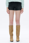 Mid Rise Elastic Denim Shorts-Shorts-BAYEAS