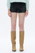 Mid Rise Elastic Denim Shorts-Shorts-BAYEAS