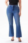 High Rise Ankle Rhinestone Bootcut Jeans