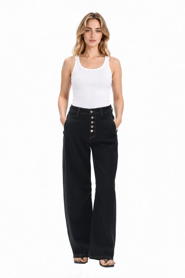 High Rise Fade-Resistant Barrel Jeans