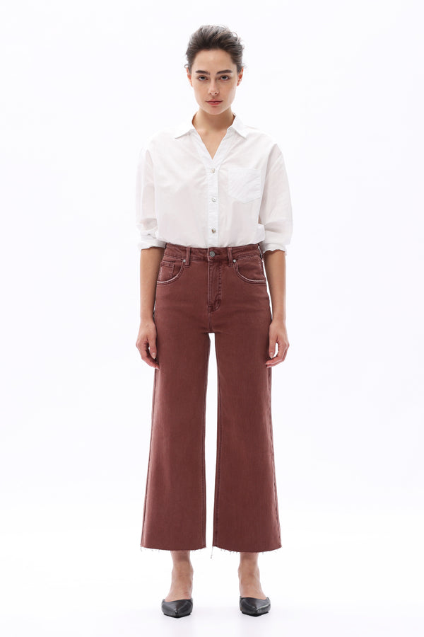 High Rise Wide Leg Denim Jeans