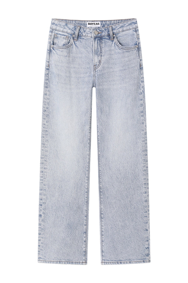 Mid Rise Barrel Leg Jeans-Wide Leg-BAYEAS