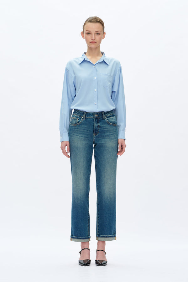 MID RISE STRAIGHT LEG-Straight-BAYEAS