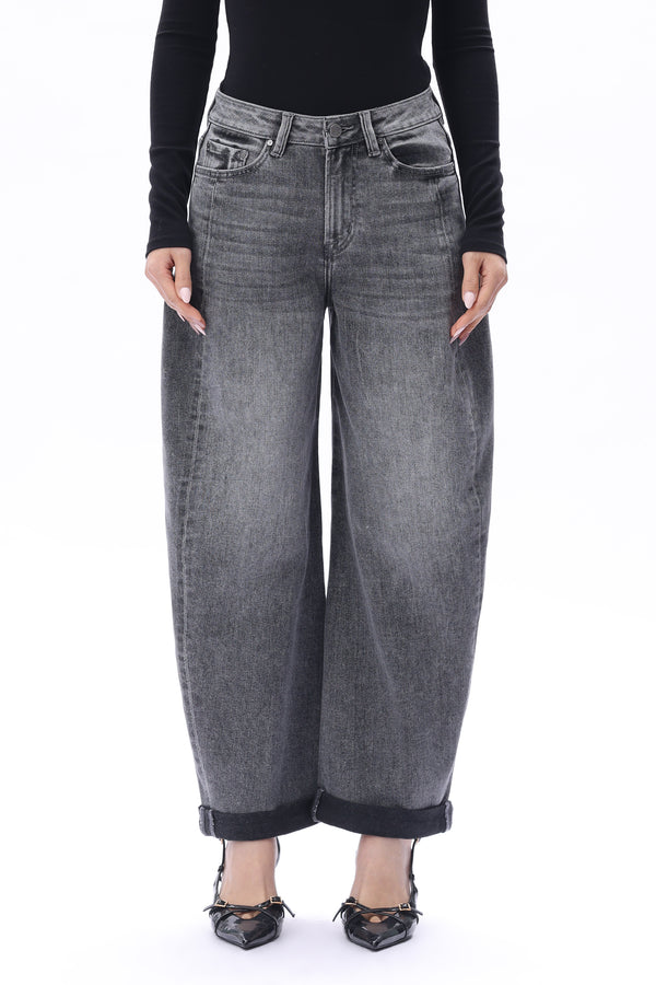 Zephyrine High Rise Barrel Jeans