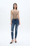 Anna High Rise Distressed Skinny Jeans-Skinny-BAYEAS