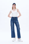Super High Rise Ankle Cargo Wide Leg Pants