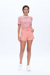 Eva Ultra High-Rise Denim Bermuda Shorts-Shorts-BAYEAS