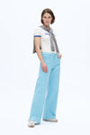 Mid Rise Wide Leg Pants-Wide Leg-BAYEAS