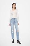 Christine Distressed Mom Jeans-Mom Jeans-BAYEAS