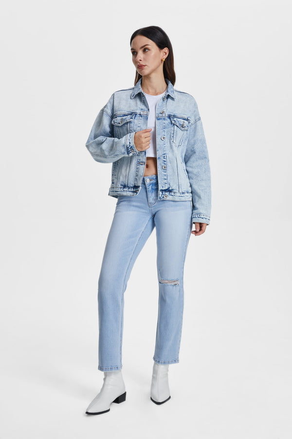 Ally Slim Straight Denim Jeans-Straight-BAYEAS