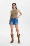 Erica High Rise Denim Shorts-Shorts-BAYEAS