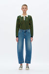 Mid Rise Barrel Leg Jeans-Barrel-BAYEAS